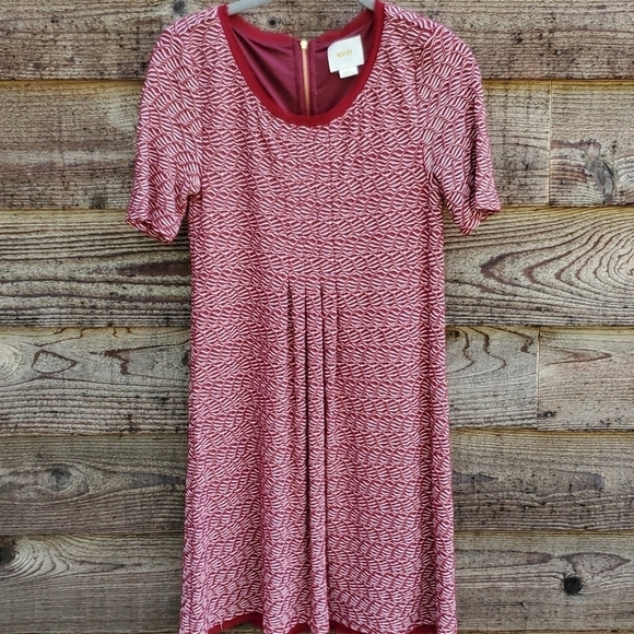 Maeve Knit dress XS maroon pattern Anthropologie - Picture 1 of 5